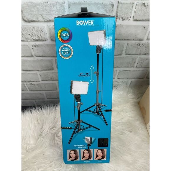 BOWER® SMART PHOTOGRAPHY SERIES 2-PACK CREATOR LIGHT KIT Tripods - Picture 4 of 5